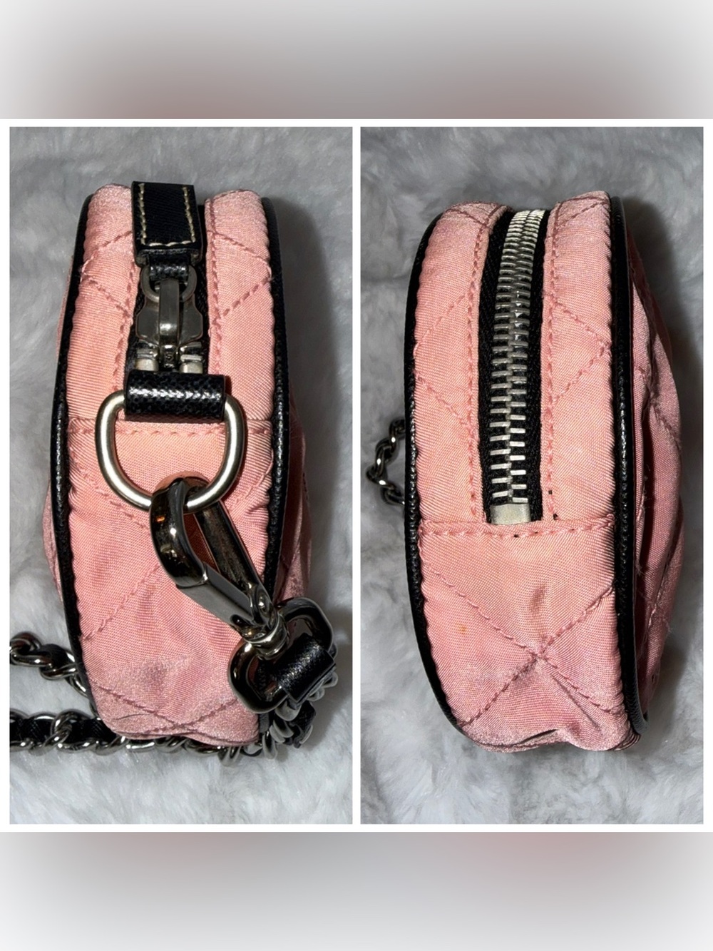 Prada Quilted Round Mini Wristlet Clutch in Dusty Pink - Picture 4 of 13